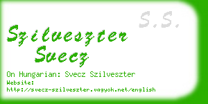 szilveszter svecz business card